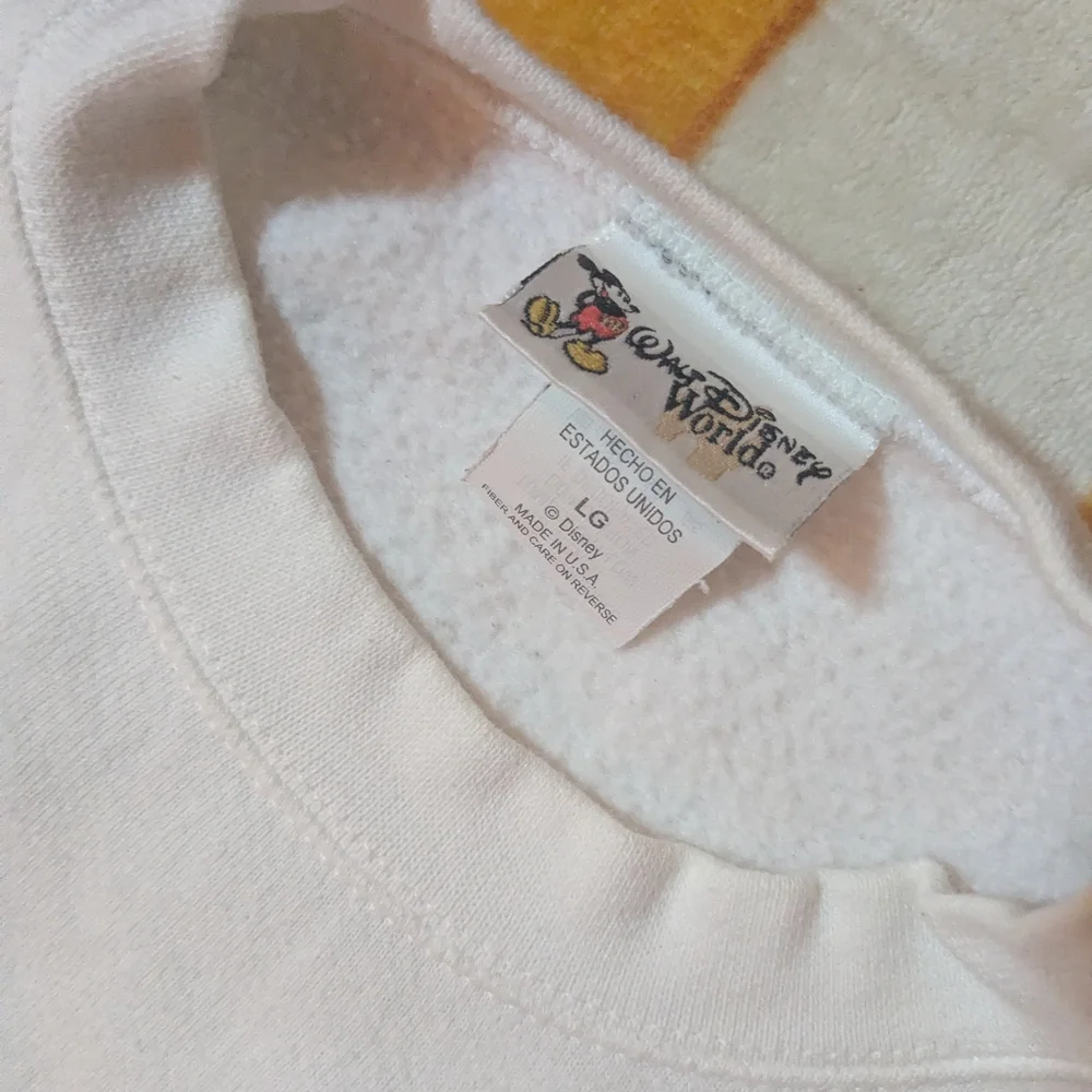 Vintage Epcot Center Walt Disney World Sweatshirt, White Unisex Large Retro 80's - Picture 3 of 9